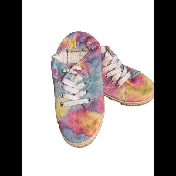 Madden Girls Sneakers Shoes Tie Dye Pastel Multicolored Size 6.5 - Picture 1 of 5